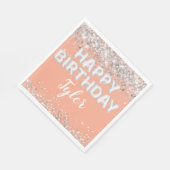 Serviette En Papier Peach Silver Anniversaire (Coin)