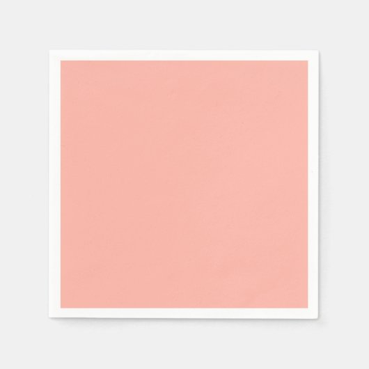 Serviette En Papier Peachy rose couleur solide (Devant)