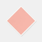 Serviette En Papier Peachy rose couleur solide (Coin)