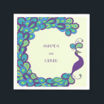 Serviette En Papier Peacock Elegance Mariage Vintage Multicolore<br><div class="desc">🌟 Pour une assistance personnalisée avec mon design ou pour des demandes spéciales, n'hésitez pas à contacter avant de commander! Je suis ici pour vous aider. 🌟 Elevez votre décor mariage avec les "Peacock Elegance Multicolored Vintage Napkins", où la beauté intemporelle et le raffinement moderne. Inspirés par l'opulence de l'Art...</div>