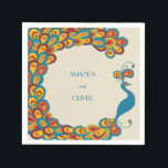 Serviette En Papier Peacock Elegance Mariage Vintage Multicolore<br><div class="desc">🌟 Pour une assistance personnalisée avec mon design ou pour des demandes spéciales, n'hésitez pas à contacter avant de commander! Je suis ici pour vous aider. 🌟 Elevez votre décor mariage avec les "Peacock Elegance Multicolored Vintage Napkins", où la beauté intemporelle et le raffinement moderne. Inspirés par l'opulence de l'Art...</div>