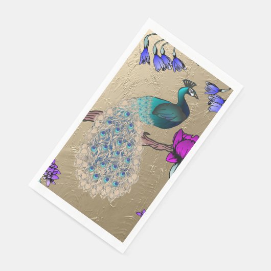 Serviette En Papier Peacock En Or (Coin)
