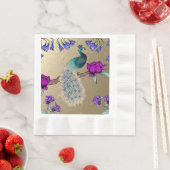 Serviette En Papier Peacock En Or (En situation)