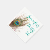 Serviette En Papier Peacock Feather 30th Birthday (Coin)