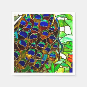 Serviette En Papier Peacock Feathers Mosaic Vitre