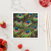 Serviette En Papier Peacock Feathers serviettes (En situation)