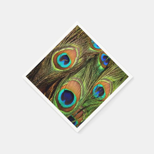 Serviette En Papier Peacock Feathers Standard Papier serviettes (Coin)