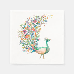 Serviette En Papier Peacock Illustration Vintage serviettes