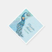 Serviette En Papier Peacock Lace Élégance Mariage serviettes (Coin)