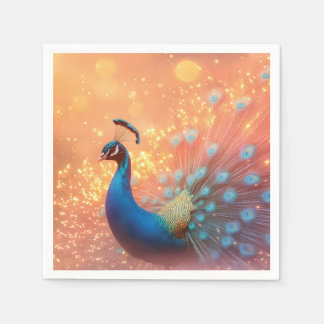 Serviette En Papier Peacock Majestic avec Plumage Vibrant