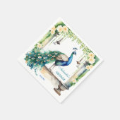 Serviette En Papier Peacock Mehndi jasmine mariage indien (Coin)