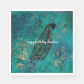 Serviette En Papier Peacock turquoise (Devant)