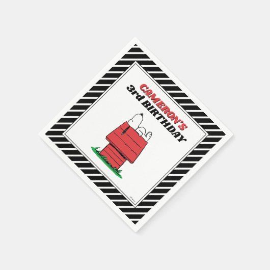 Serviette En Papier Peanuts Snoopy Dog House Birthday Napkins (Coin)