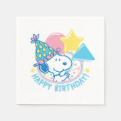Serviette En Papier PEANUTS | Snoopy Joyeux Ballons d'anniversaire (Devant)