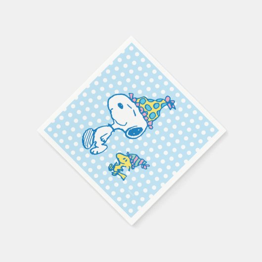 Serviette En Papier PEANUTS | Snoopy & Woodstock Pois (Coin)