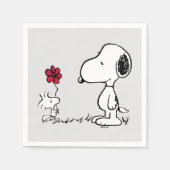 Serviette En Papier Peanuts | Snoopy & Woodstock Red & Black (Devant)