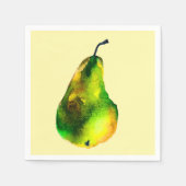 Serviette En Papier Pear aquarelle fruit vert (Devant)