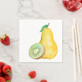 Serviette En Papier Pear et Kiwi (En situation)
