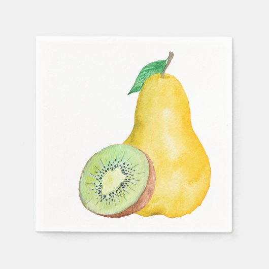 Serviette En Papier Pear et Kiwi (Devant)