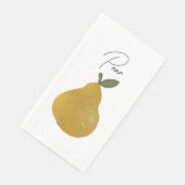 Serviette En Papier Pear Fruit Illustration  (Coin)