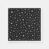 Serviette En Papier Pearl Pattern on Black Background (Devant)