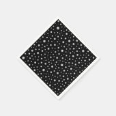 Serviette En Papier Pearl Pattern on Black Background (Coin)