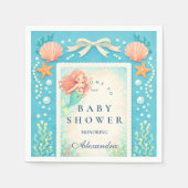 Serviette En Papier Pearl Tide Mermaid Baby Shower (Devant)