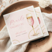Serviette En Papier Pearls Fête des mariées d'or rose Prosecco