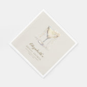 Serviette En Papier Pearls Prosecco Fête des mariées de cocktails en o (Coin)