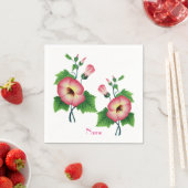 Serviette En Papier Pearly Pink Flowers Thunder_Cove (En situation)