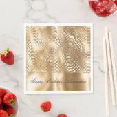 Serviette En Papier Peau de serpent à glaces d'or (En situation)