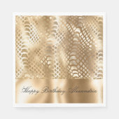 Serviette En Papier Peau de serpent à glaces d'or (Devant)