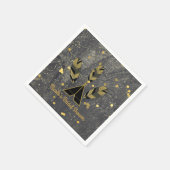 Serviette En Papier Peau et tepee d'or noir Boho Glam (Coin)