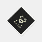 Serviette En Papier Peau mignon et Crossbones Pirate Noir Serviettes (Coin)
