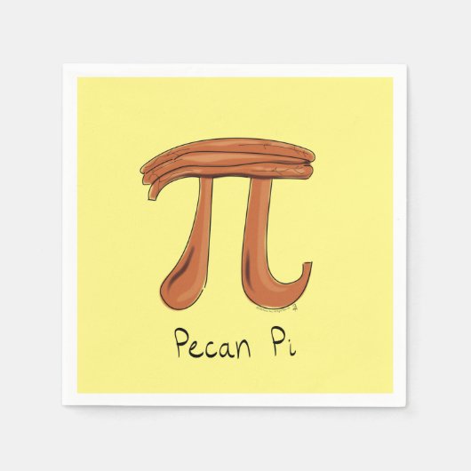 Serviette En Papier Pecan Pi Cute Math Pi Day Party Napkins (Devant)