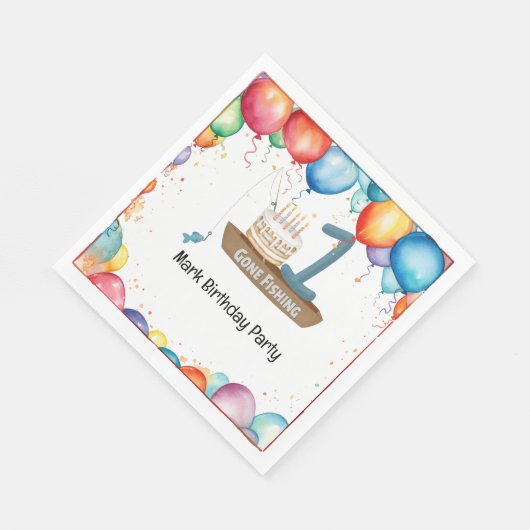Serviette En Papier Pêche 1er anniversaire (Coin)