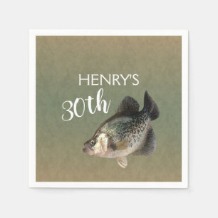 Serviette En Papier Pêche à la crapette 30e anniversaire