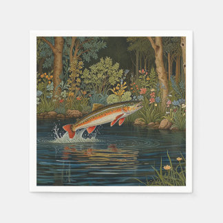 Serviette En Papier Pêche à la mouche rustique