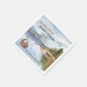 Serviette En Papier Pêche à la retraite à l'aquarelle du lac (Coin)