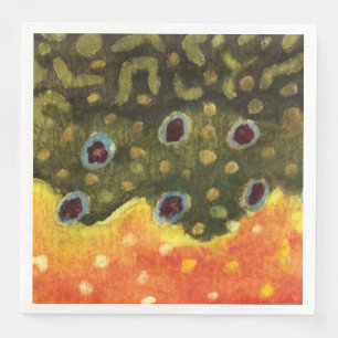 Serviette En Papier Pêche à l'omble de fontaine, Ichthyologie