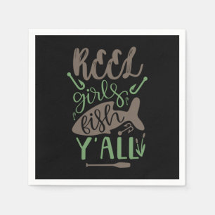 Serviette En Papier Pêche Art Real Girls Fish Yall
