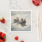 Serviette En Papier Pêche au crabe (par Winslow Homer) (En situation)