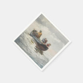Serviette En Papier Pêche au crabe (par Winslow Homer) (Coin)