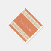 Serviette En Papier Pêche Et Beige (Coin)