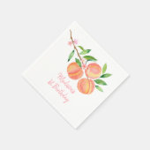 Serviette En Papier Pêche Fleur Un Doux Pêche Anniversaire (Coin)