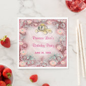 Serviette En Papier Pêche Florale princesse enchantée Anniversaire (En situation)