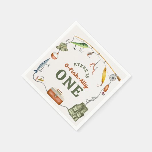 Serviette En Papier Pêche Papier d'anniversaire (Coin)