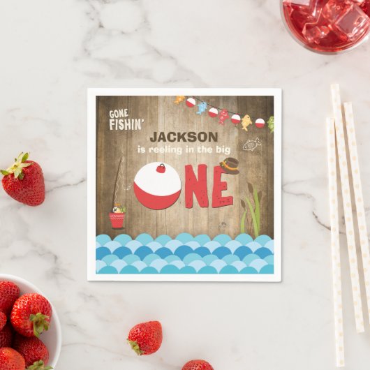 Serviette En Papier Pêche papier d'anniversaire Napkin Reeling le gran (En situation)