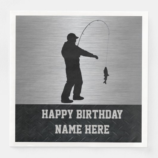 Serviette En Papier Pêche robuste serviettes d'anniversaire (Devant)
