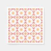 Serviette En Papier Pêche rose Floral (Devant)